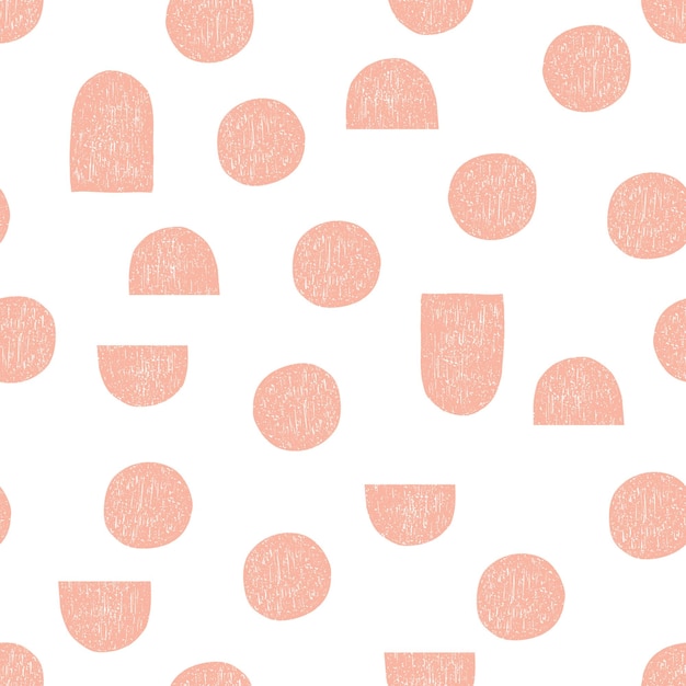 ピンクの織り目加工の形とのシームレスなパターン