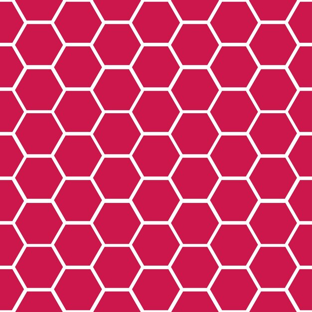 Seamless pattern with pink and white honeycomb