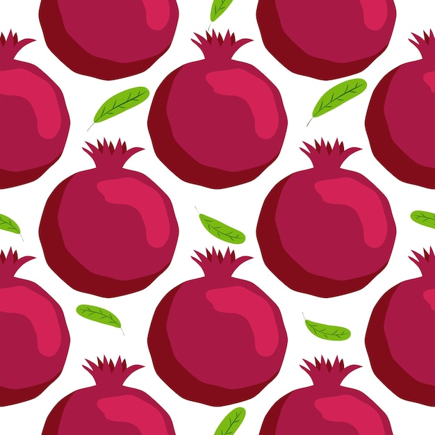 Seamless pattern with pomegranates Decorative patterns of the pomegranate fruit