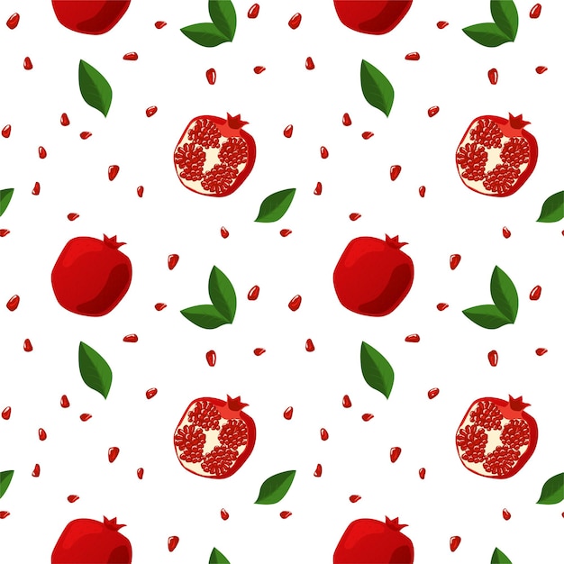 Seamless pattern with pomegranates design