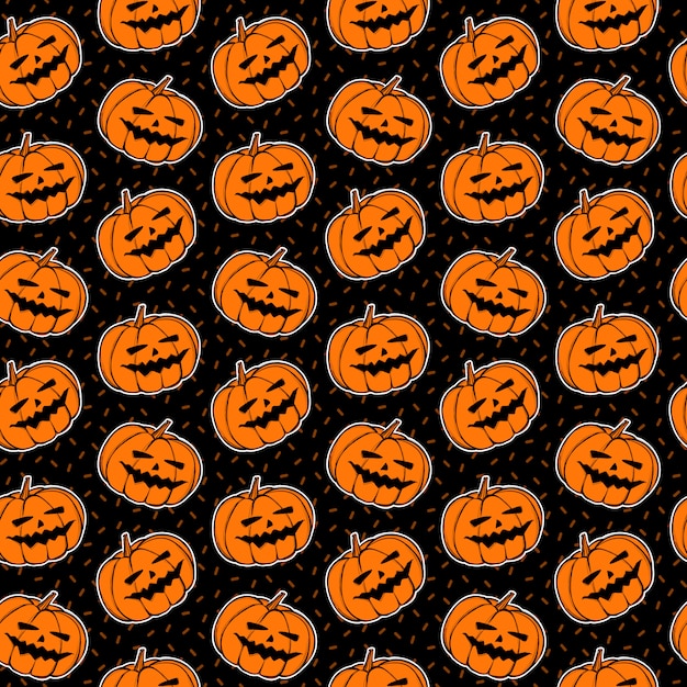 seamless pattern with pumpkin