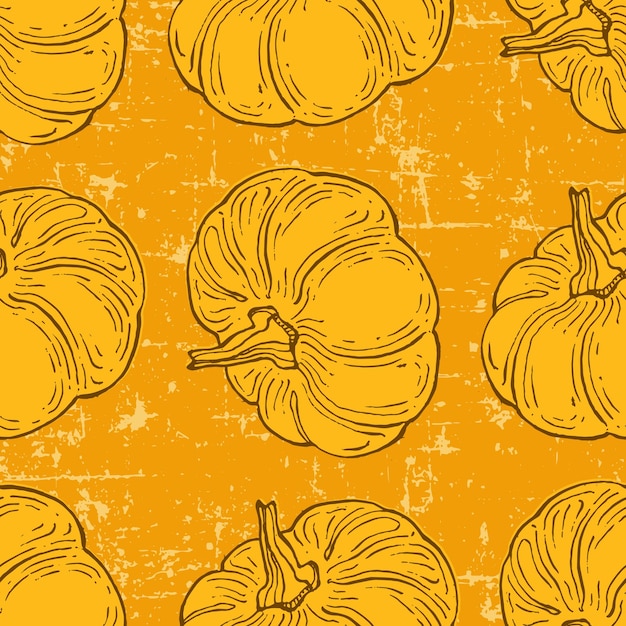 Seamless pattern with pumpkins halloween