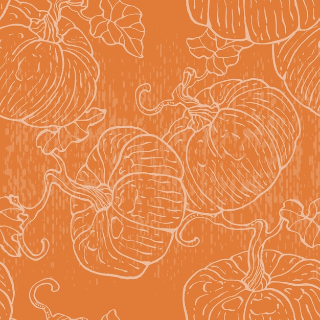 Seamless pattern with pumpkins Halloween