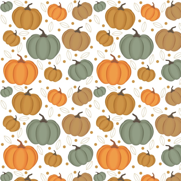 seamless pattern with pumpkins