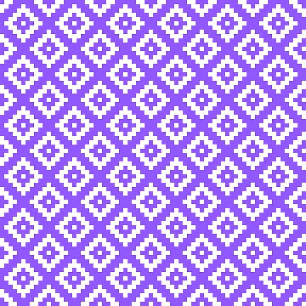 Seamless pattern with purple traditional design