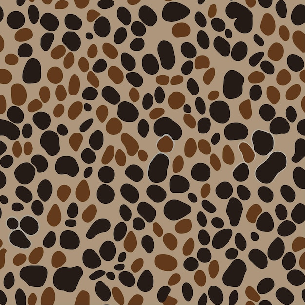 Seamless pattern with realistic leopard spots