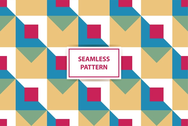 A seamless pattern with a rectangle and squares.