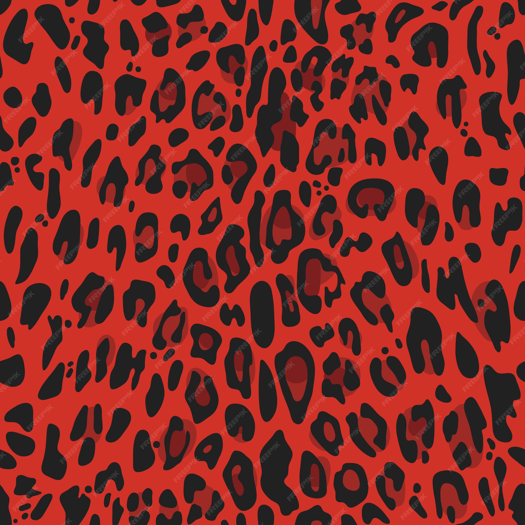 Distinción Patológico Instantáneamente Premium Vector | Seamless pattern with red leopard print