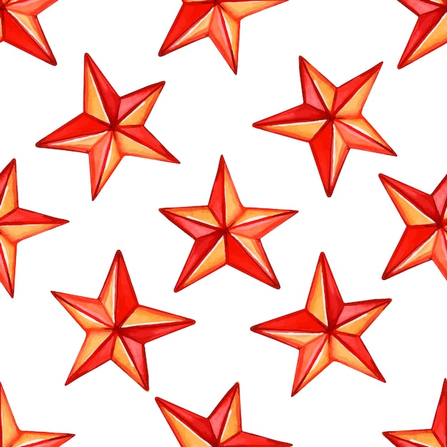 Seamless pattern with red stars Christmas Holiday Pattern