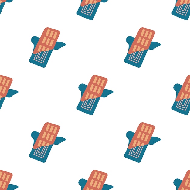 Seamless pattern with Retro bar of vintage chocolate