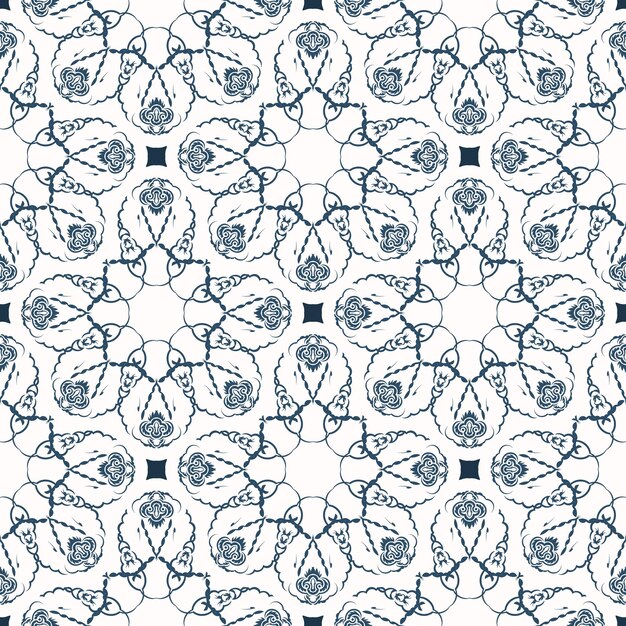 Seamless pattern with retro patterns background with white and blue color good for prints vector