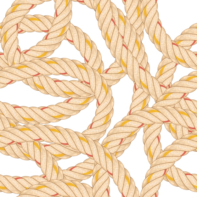 Seamless pattern with rope bending.