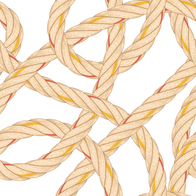 Seamless pattern with rope bending.