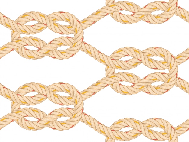 Seamless pattern with rope bending.