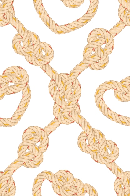 Seamless pattern with rope bending.