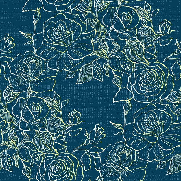 Seamless pattern with rose