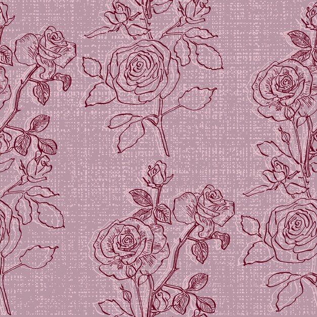 Seamless pattern with rose