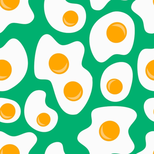 Seamless pattern with scrambled eggs