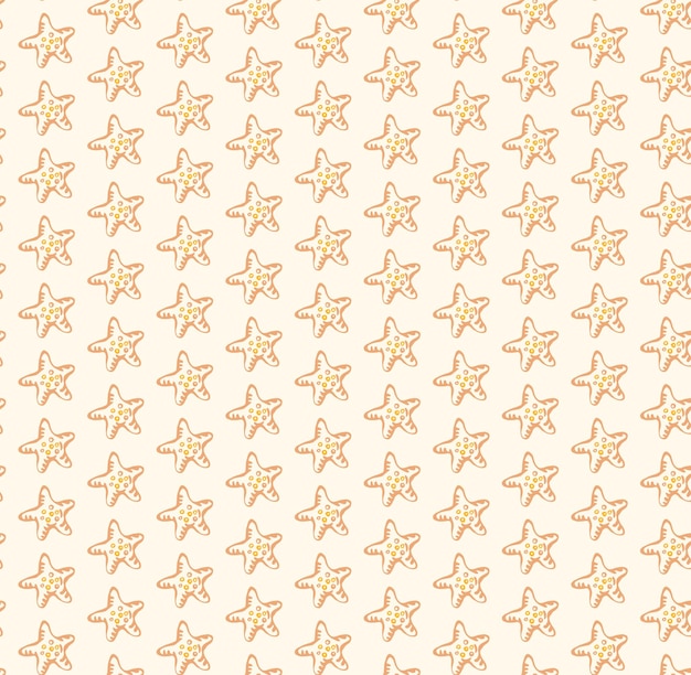 Seamless pattern with sea stars