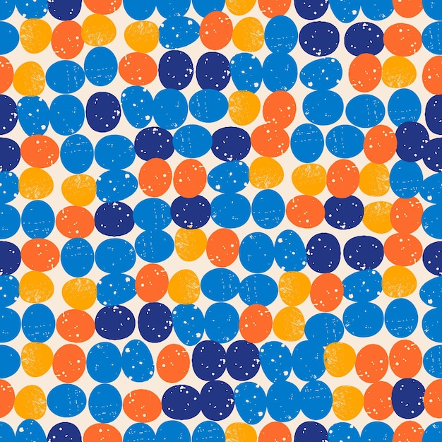 Seamless pattern with shapes and circles Vector background print design
