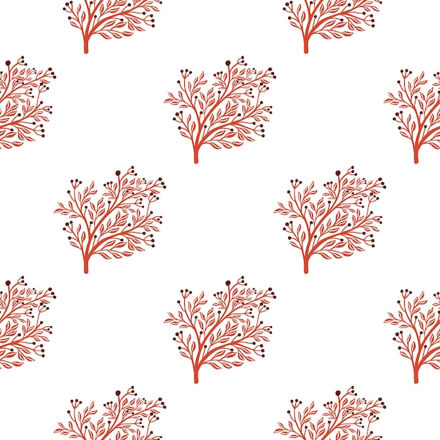 Seamless pattern with shrub.