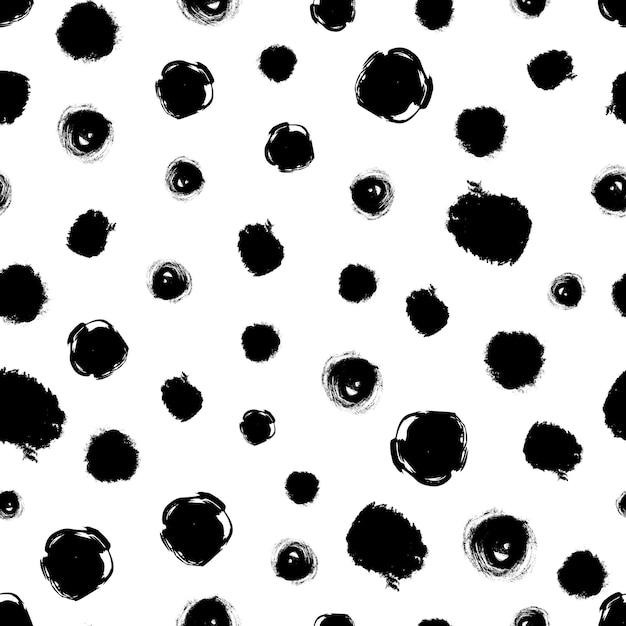 Vector seamless pattern with sketch circles shape