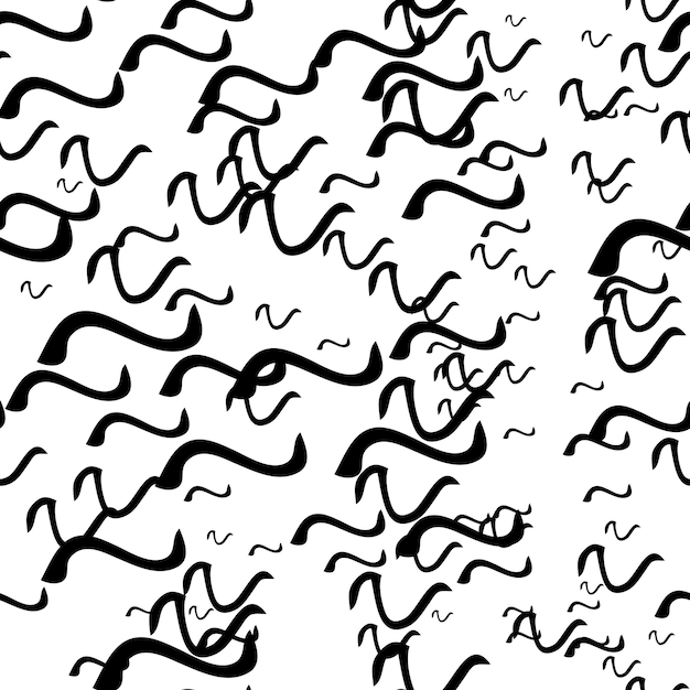 Seamless pattern with sketch squiggle