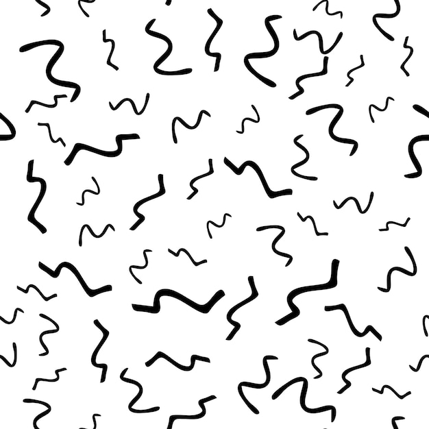 Seamless pattern with sketch squiggle