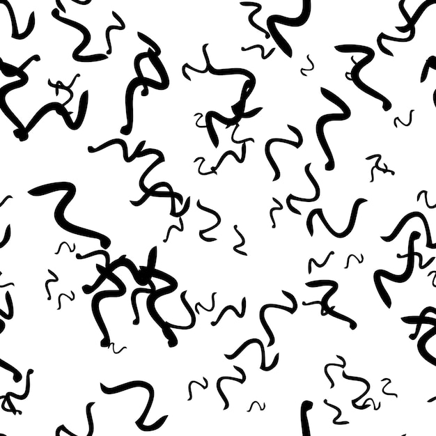 Seamless pattern with sketch squiggle