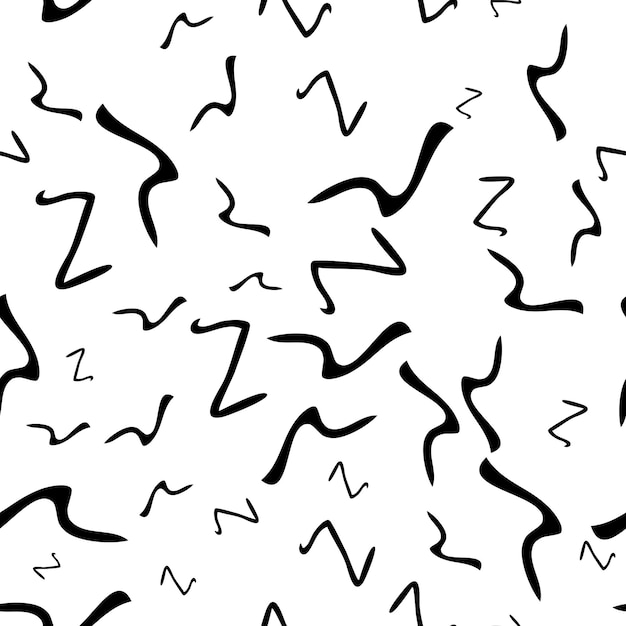 Seamless pattern with sketch squiggle