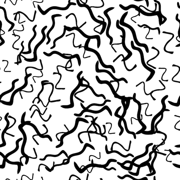 Seamless pattern with sketch squiggle