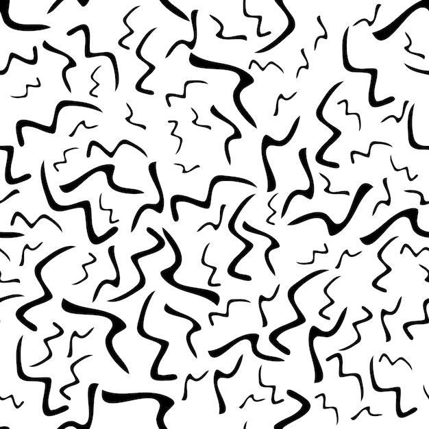 Seamless pattern with sketch squiggle