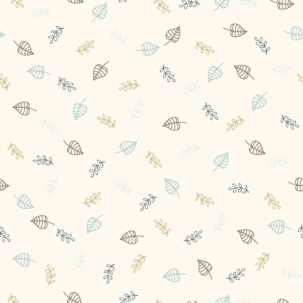 Seamless pattern with small leaves