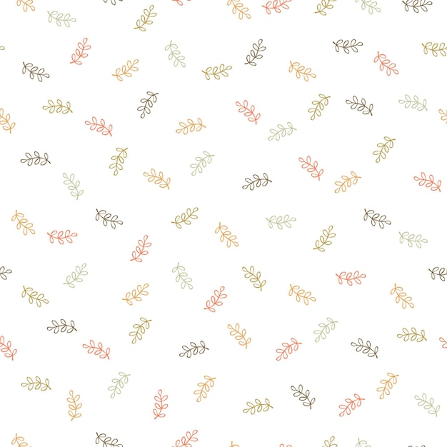 Vector seamless pattern with small plants