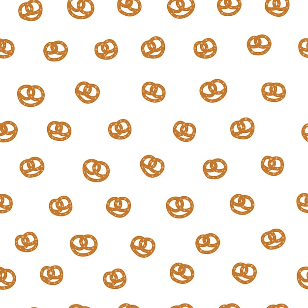 Seamless pattern with small pretzels