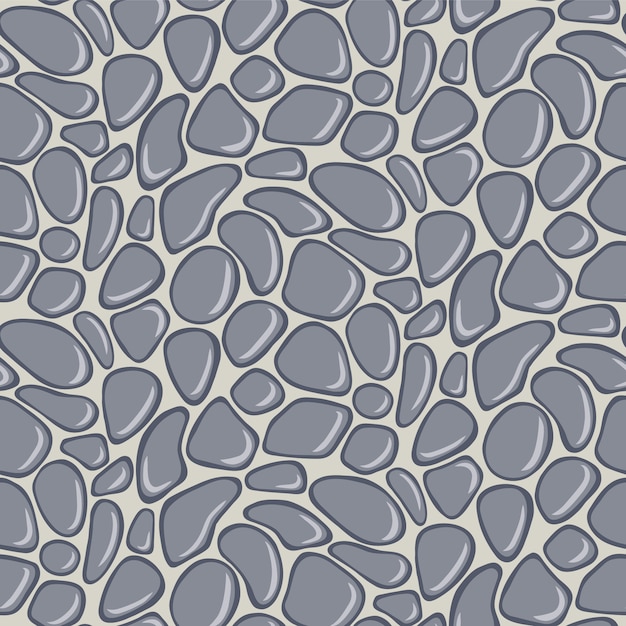 Vector seamless pattern with smooth pebble.