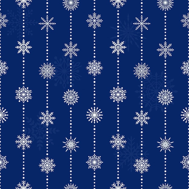 Seamless pattern with snowflakes, vector illustration