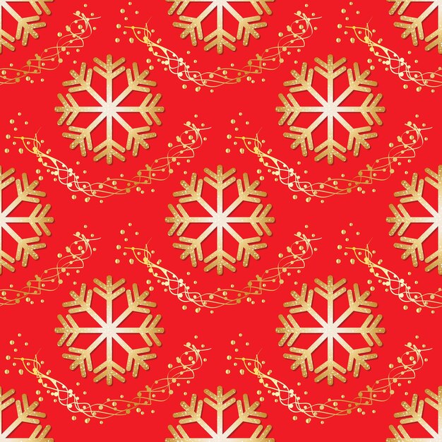 Seamless Pattern with Snowflakes