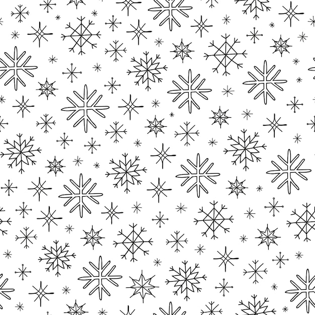 Seamless pattern with snowflakes