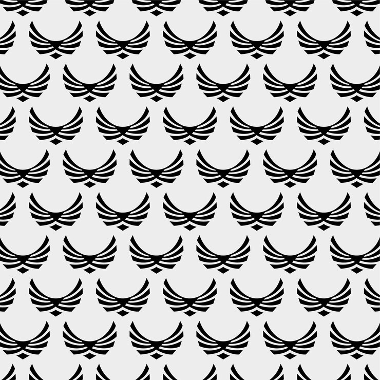 Vector seamless pattern with soaring bats on a white background