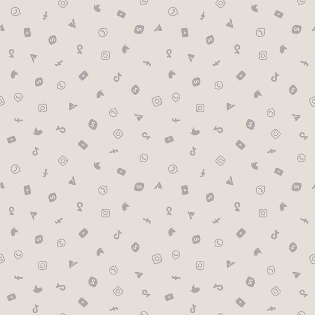 Seamless pattern with social media Vector illustration for wallpaper