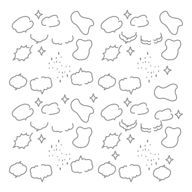 Seamless pattern with speech bubbles Beautiful cloud vector design