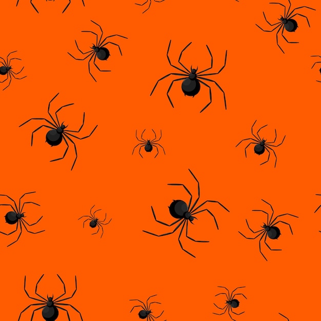 Seamless pattern with spider web on halloween