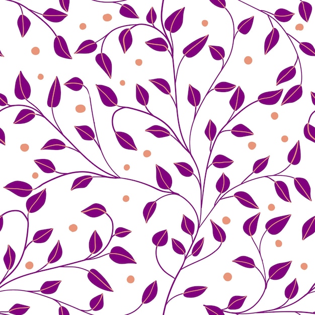 Seamless pattern with sprig Vector Illustration