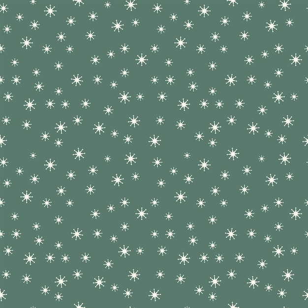 Vector seamless pattern with stars and snowflakes