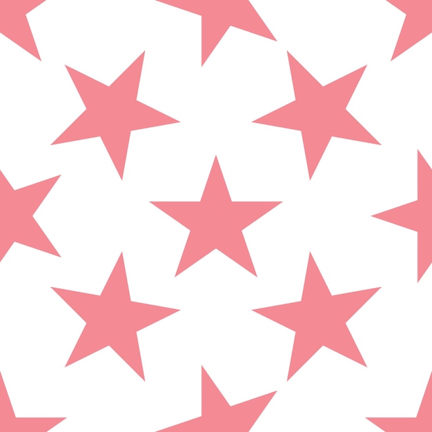 Seamless pattern with stars on white background.