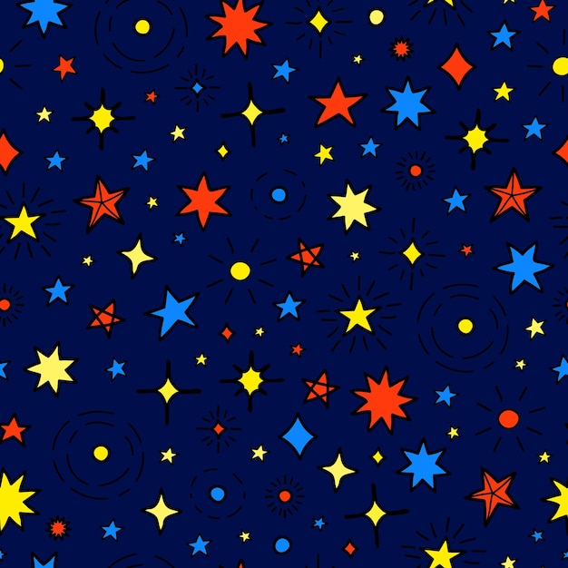 Seamless pattern with stars