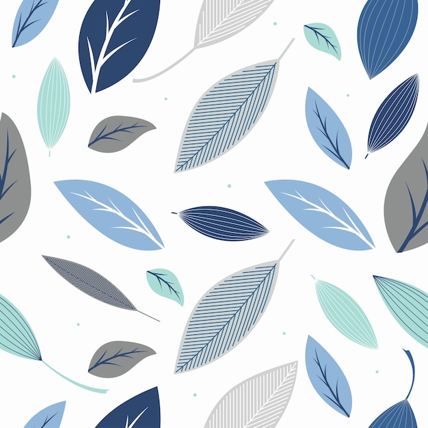 Seamless pattern with stylish leaves