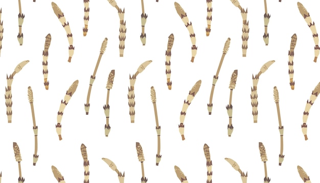 Vector seamless pattern with stylized equisetum