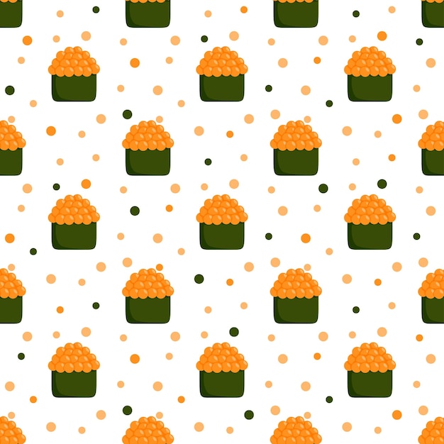 Seamless pattern with Sushi for decoration